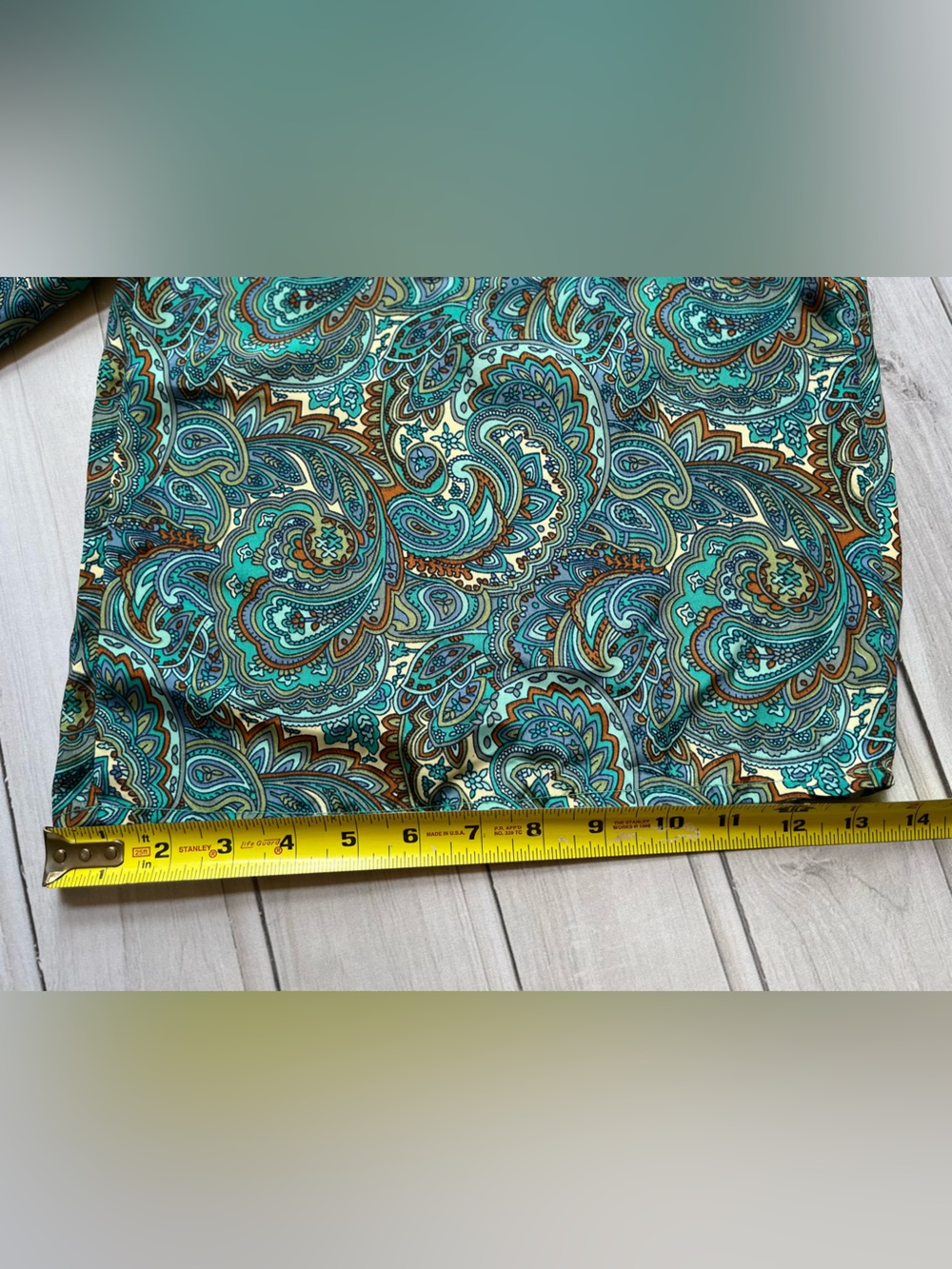 Philosophy Republic teal paisley wide leg pull on palazzo lounge pant.Size small - Picture 13 of 16